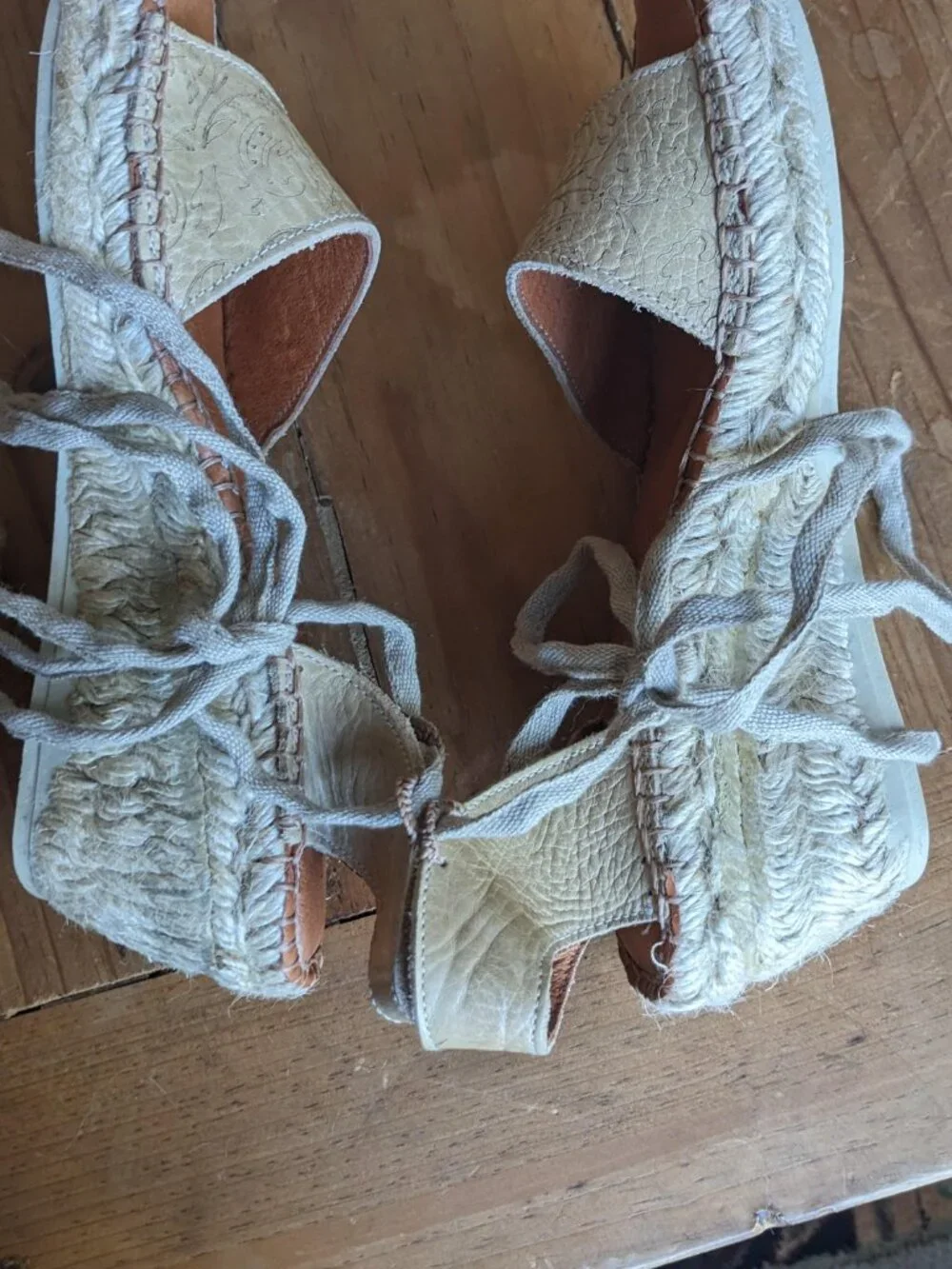 Eric Michaels espadrilles from Spain. Tie ankles size 38 US 7